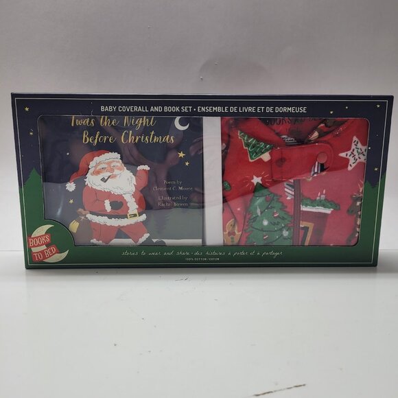 NEW! Books to Bed Kids Pajama and "Night Before Christmas" Book Gift Set - Picture 2 of 10